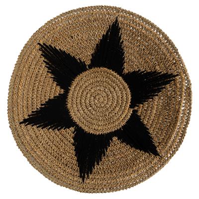 Duvar Tabağı Siyah Makrame Naturel 60 cm
