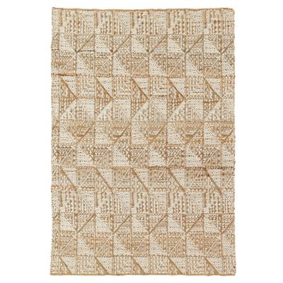 Halı Fas Jakarlı Dokuma Jüt + Yün  Naturel/Fildişi 120  cm x 180 cm