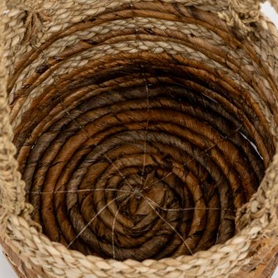 Kulplu Hasır Sepet Y.15 cm Naturel