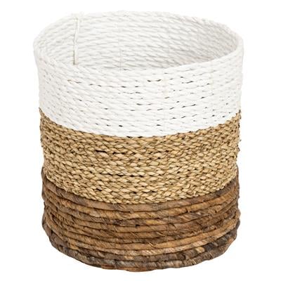 Hasır Sepet Naturel Beyaz Y.22 cm Ç.22 cm