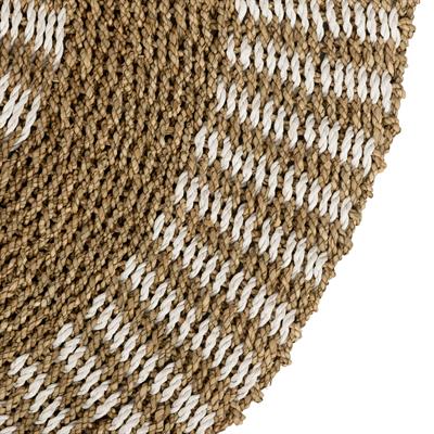 Kilim Jüt Naturel Beyaz Desenli Ç.100 cm