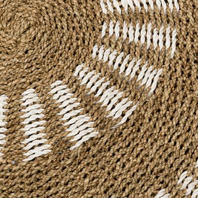 Kilim Jüt Naturel Beyaz Desenli Ç.100 cm