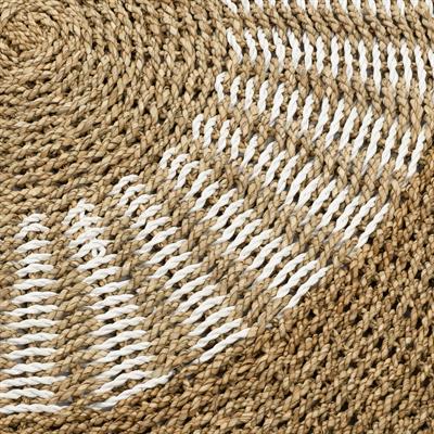 Kilim Jüt Naturel Beyaz Desenli Ç.150 cm