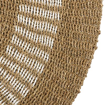 Kilim Jüt Naturel Beyaz Desenli Ç.150 cm
