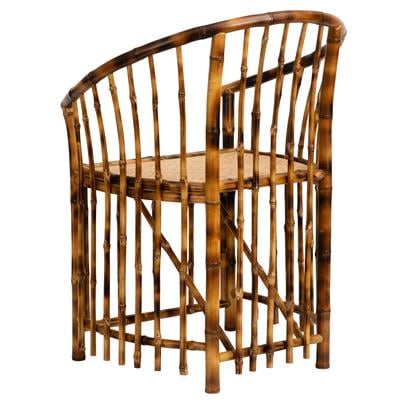 Koltuk Bambu Naturel Rattan M