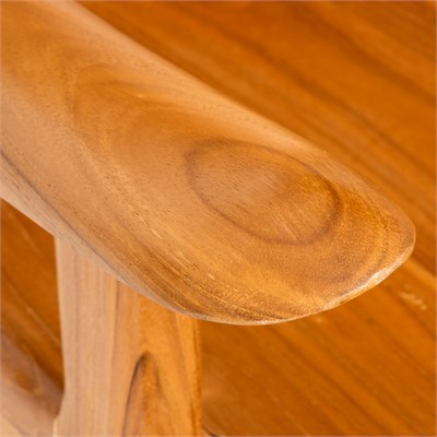 Masif Teak Kolçaklı Lounge Koltuk