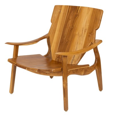 Masif Teak Kolçaklı Lounge Koltuk