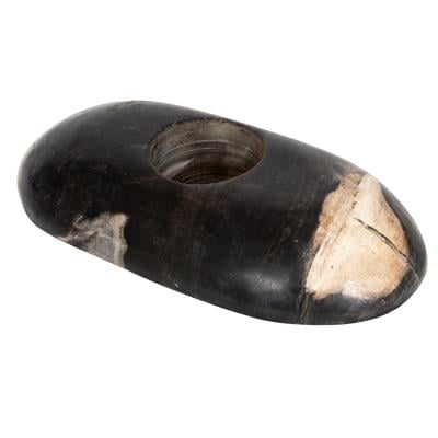 Oval Mumluk S  Fosil Ağaç-18 cm x 10 cm x 3 cm