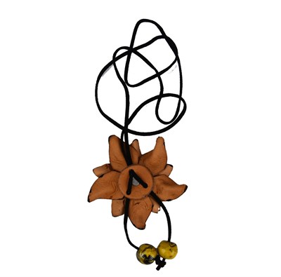 Piton Derisi Lotus Çiçeği Kolye çok Renkli