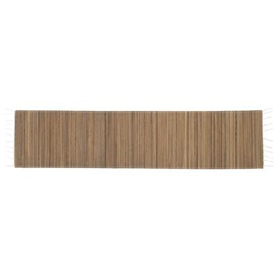 Runner Naturel Rattan Beyaz Dikişli