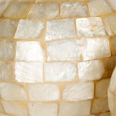 Sedefli 3lü TeaLight Top Mumluk Deniz Kabuğu Kaplama 8-9-11 cm