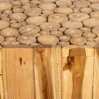 Yan Sehpa Küp Form Drift Teak