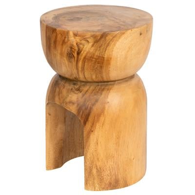Tabure / Yan Sehpa Teak Naturel  30 cm x 30 cm x 45 cm