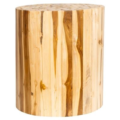 Yan Sehpa Silindir Form Drift Teak