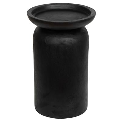 Yan Sehpa Teak Siyah Üst Naturel