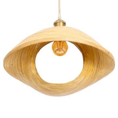 Doğal Bambu Ecliptic Form Sarkıt Aydınlatma 40cm