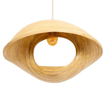 Doğal Bambu Ecliptic Form Sarkıt Aydınlatma 50 cm