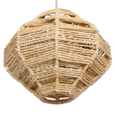 Jüt Halat El Yapımı Sarkıt Aydınlatma Fildişi / Naturel