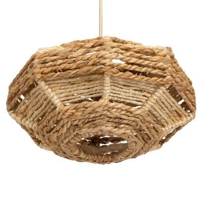 Jüt Halat El Yapımı Sarkıt Aydınlatma Fildişi / Naturel