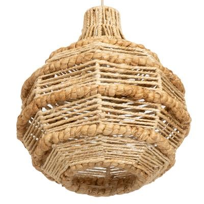 Jüt Halat El Yapımı Sarkıt Aydınlatma Fildişi / Naturel