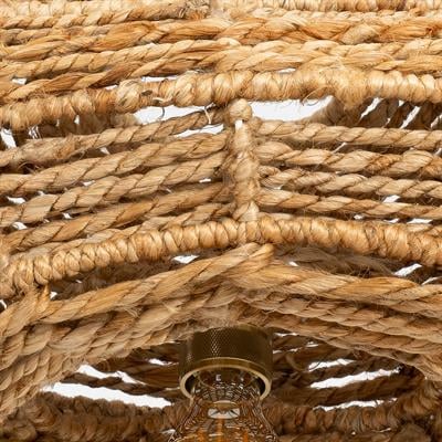 Jüt Halat El Yapımı Sarkıt Aydınlatma Fildişi / Naturel