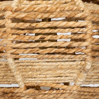 Jüt Halat El Yapımı Sarkıt Aydınlatma Fildişi / Naturel