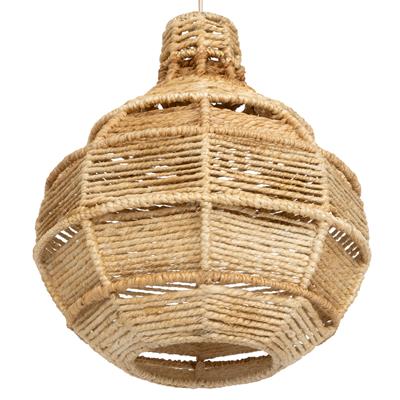 Jüt Halat El Yapımı Sarkıt Aydınlatma Fildişi / Naturel