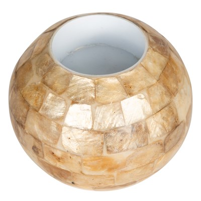 Sedefli Top Tealight Mumluk Ölçü: Ç.8 x Y.7 cm