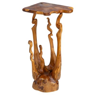 Teak Kök Yan Sehpa  32 cm x 50 cm x 90 cm