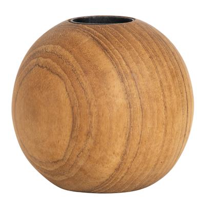 Tealight Yuvarlak Teak H: 5cm