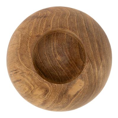 Tealight Yuvarlak Teak H: 7cm
