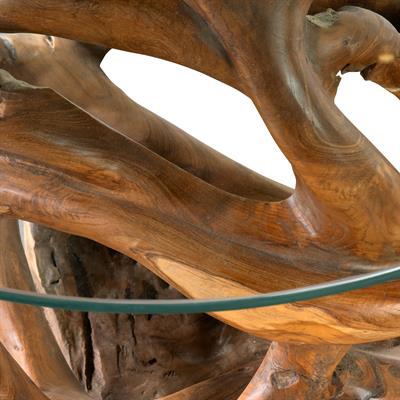 Yan Sehpa Teak Kök 50cm H