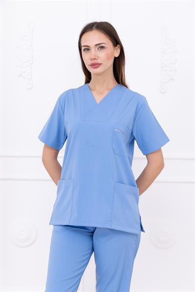 KADIN LİKRALI BEBEK MAVİSİ GALEN ÜNİFORMA