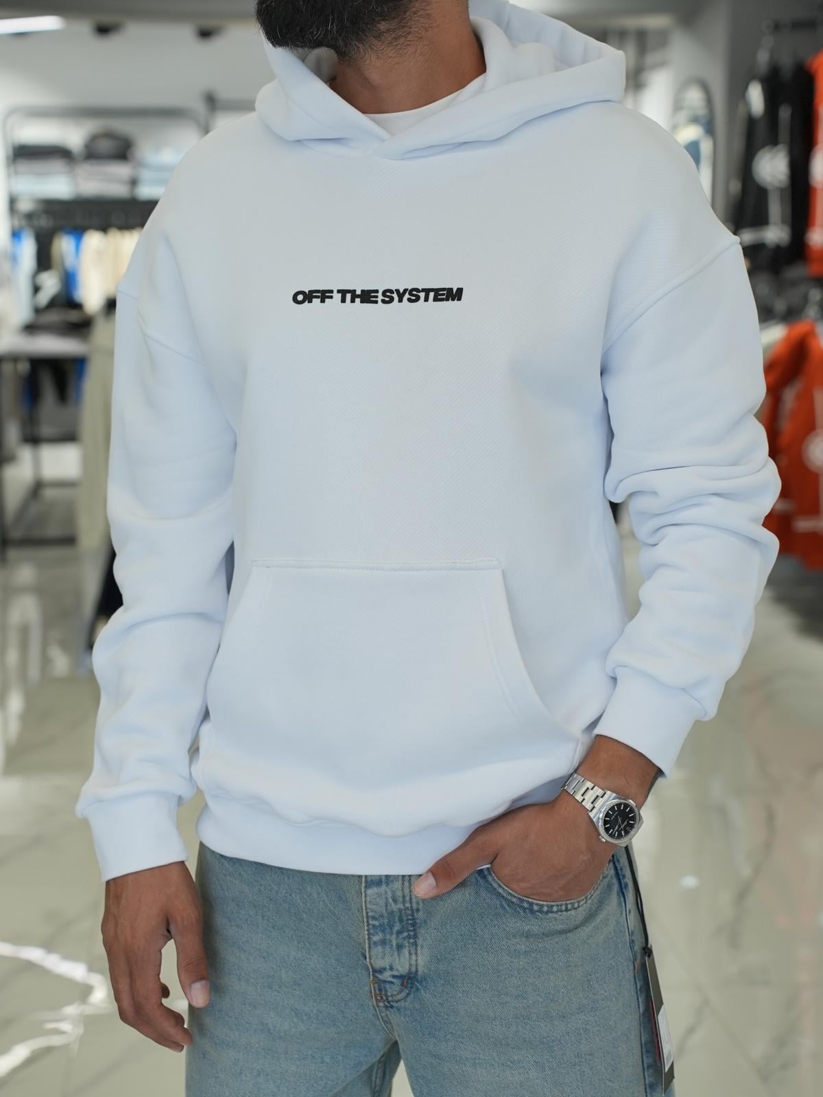 Aslan Baskılı Sweatshirt Beyaz