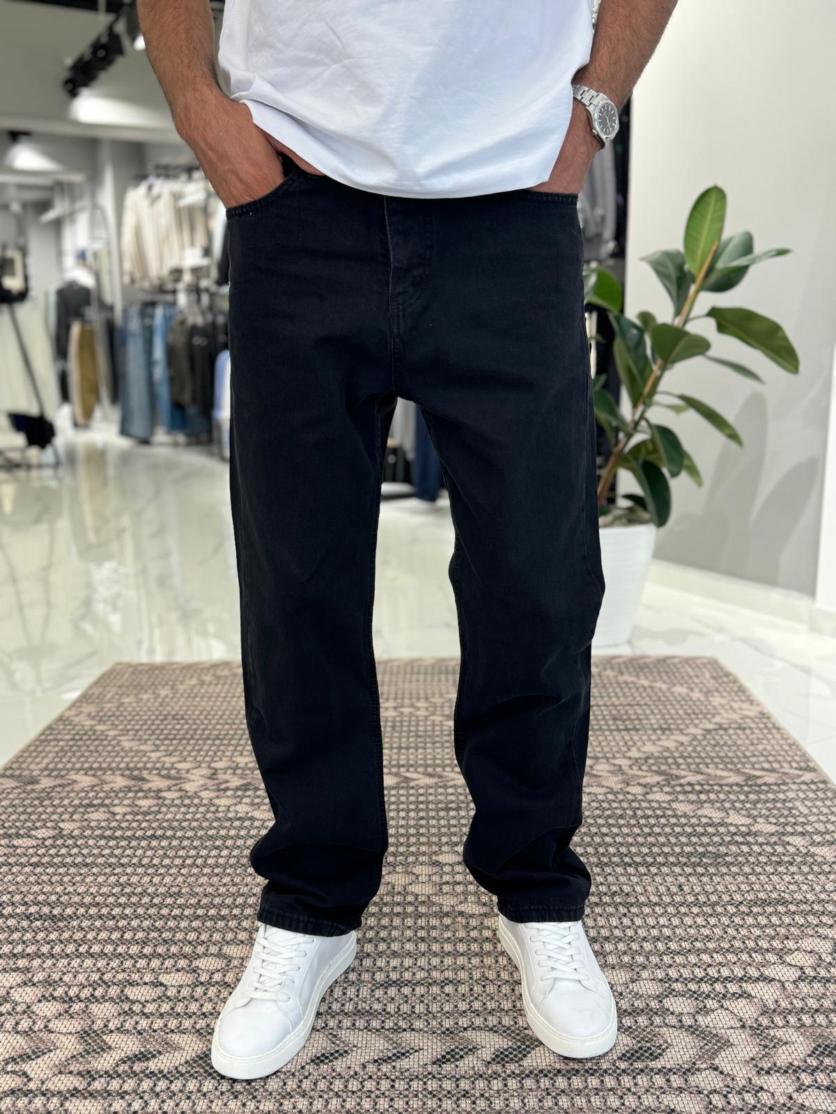 Baggy Jean Pantolon Siyah