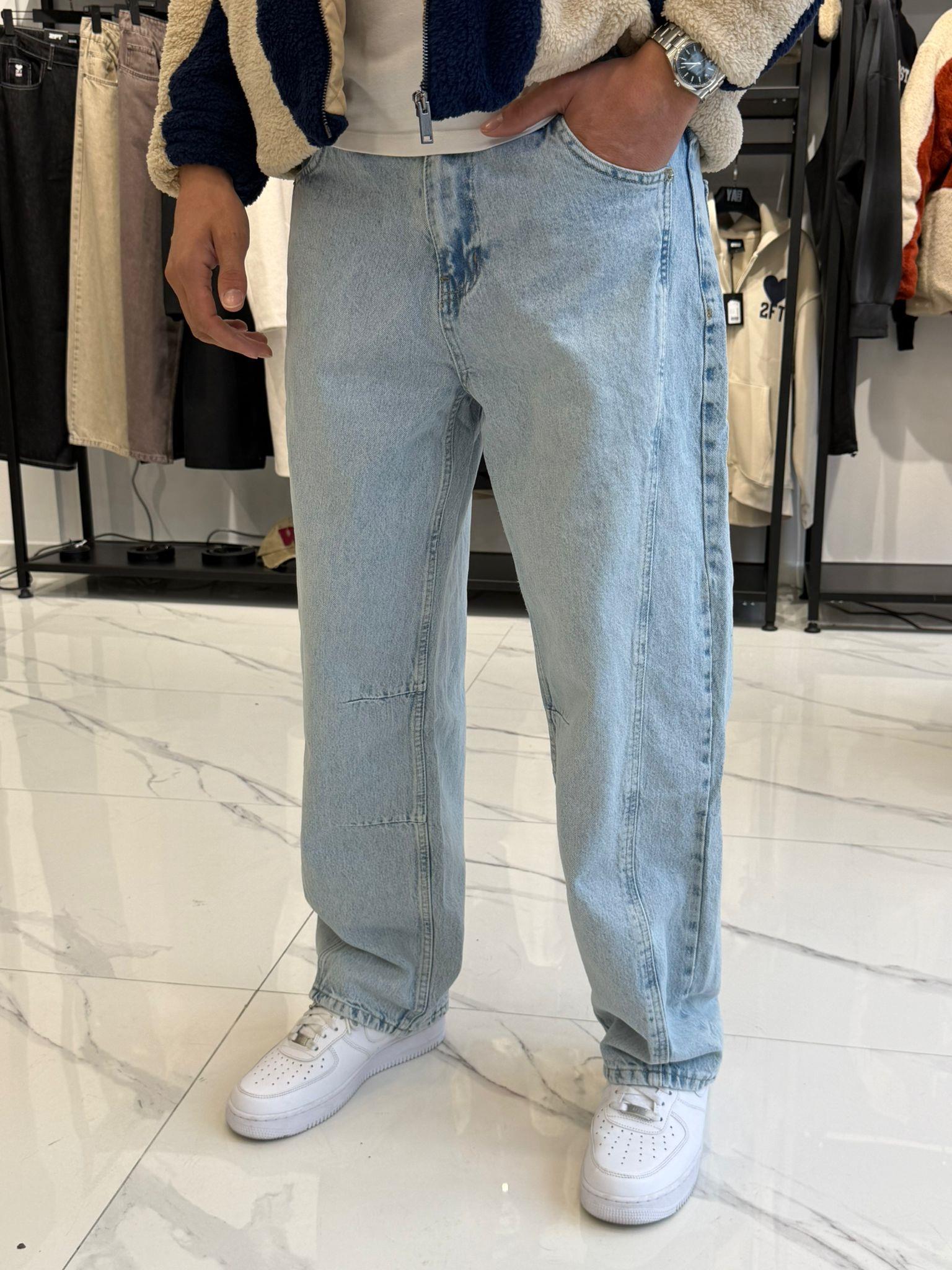 Baggy Kalıp Çizgi Detaylı Pantolon