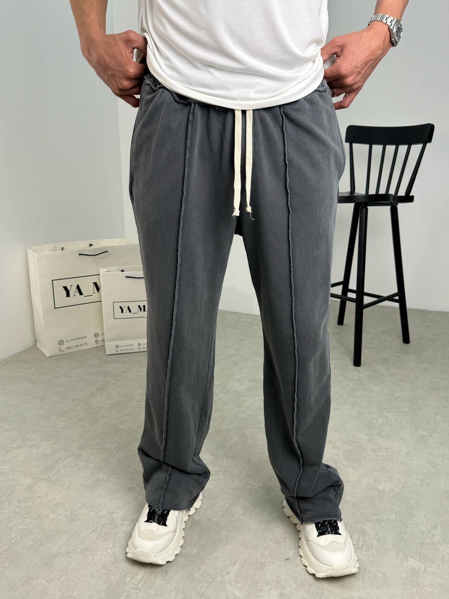 Baggy Kalıp Yıkamalı Pantolon