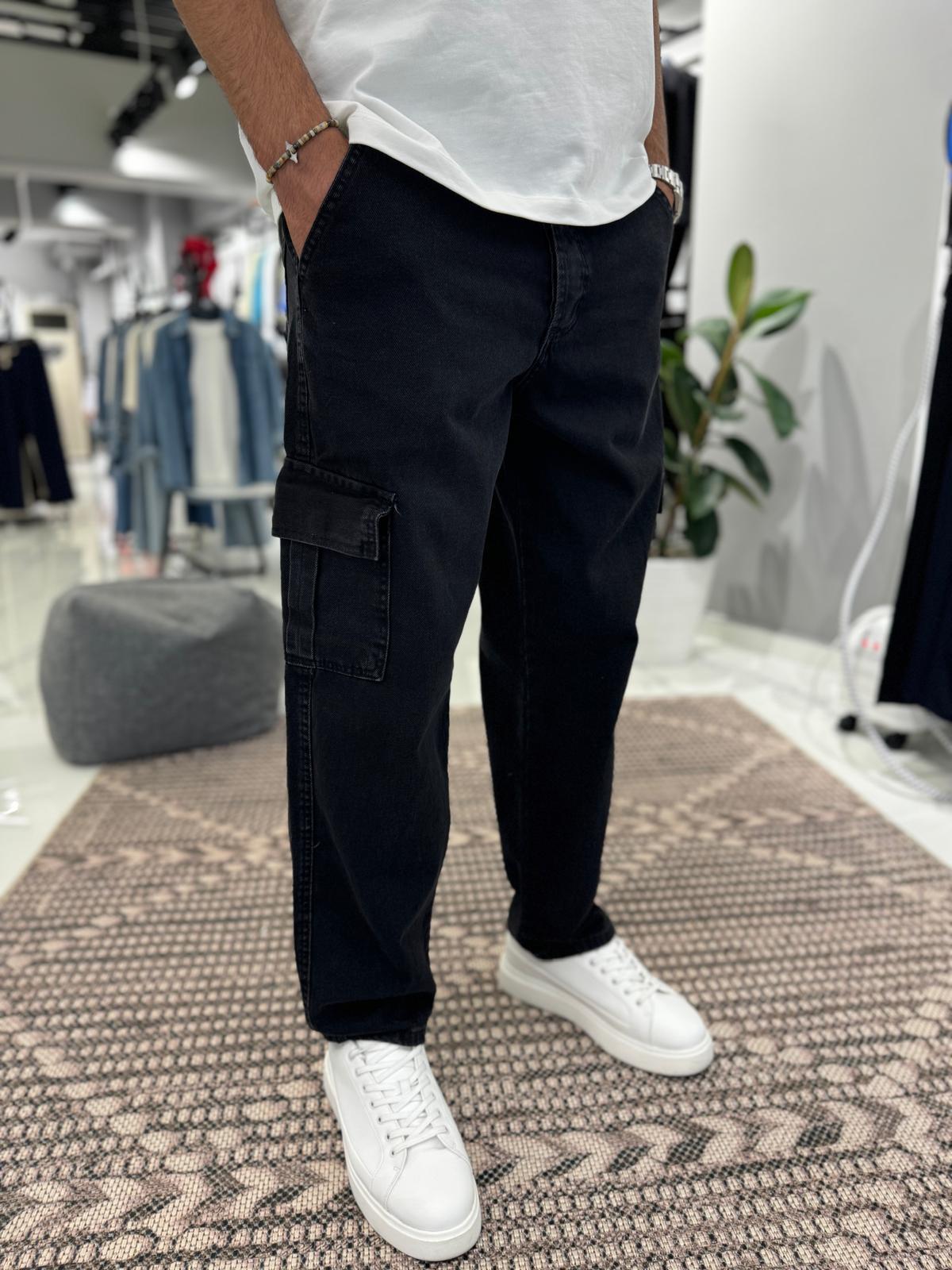 Baggy Kot Pantolon Siyah