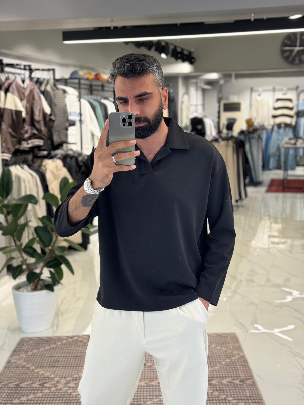 Elit Modal Polo Yaka Siyah
