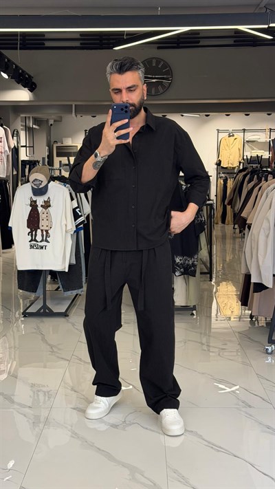 Premium Oversize Takım Siyah