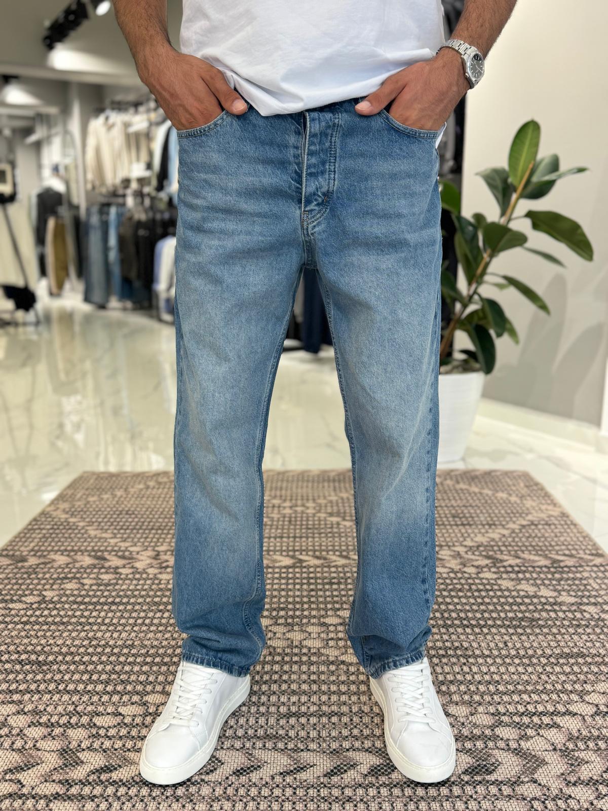 Baggy Jean Pantolon Mavi