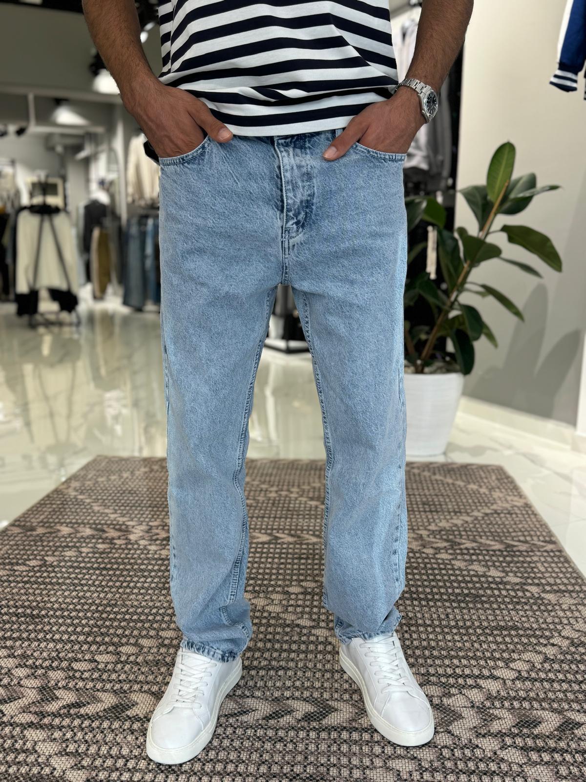 Baggy Jean Pantolon Mavi
