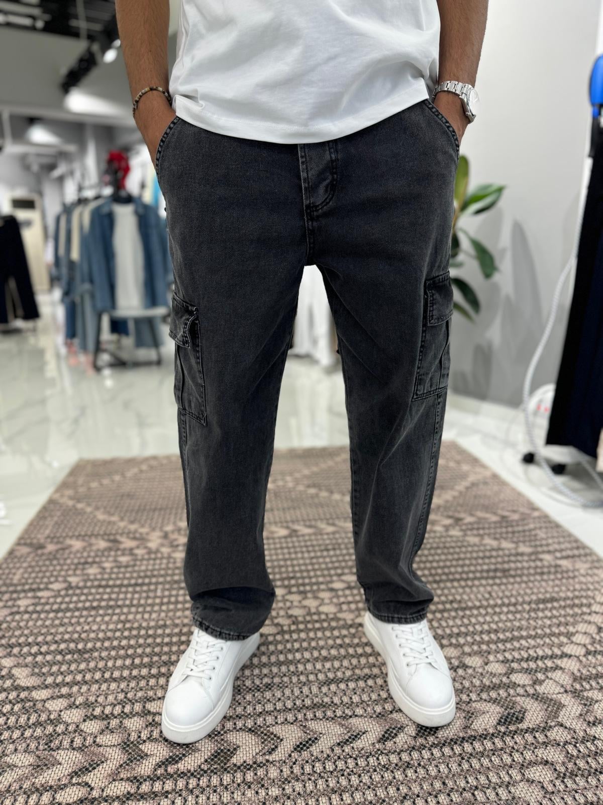 Baggy Kot Pantolon Antrasit