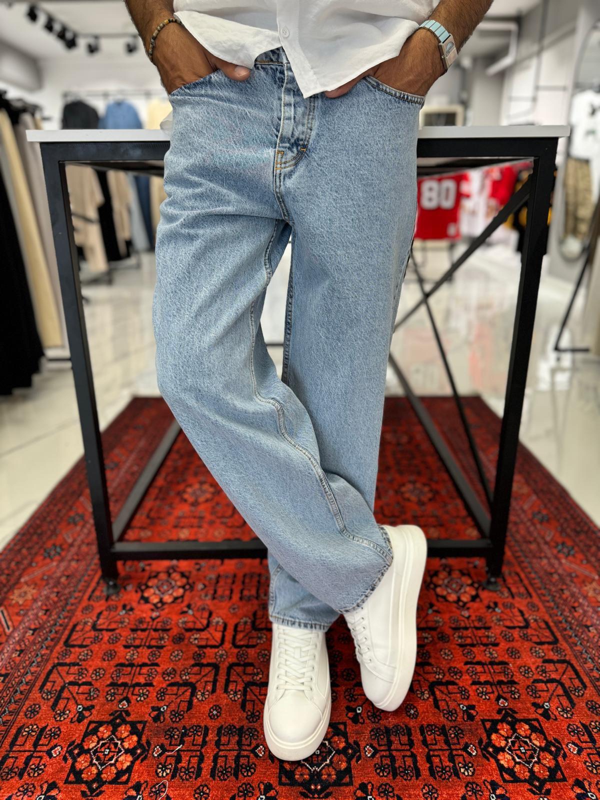 Baggy Pantolon Buz Mavisi