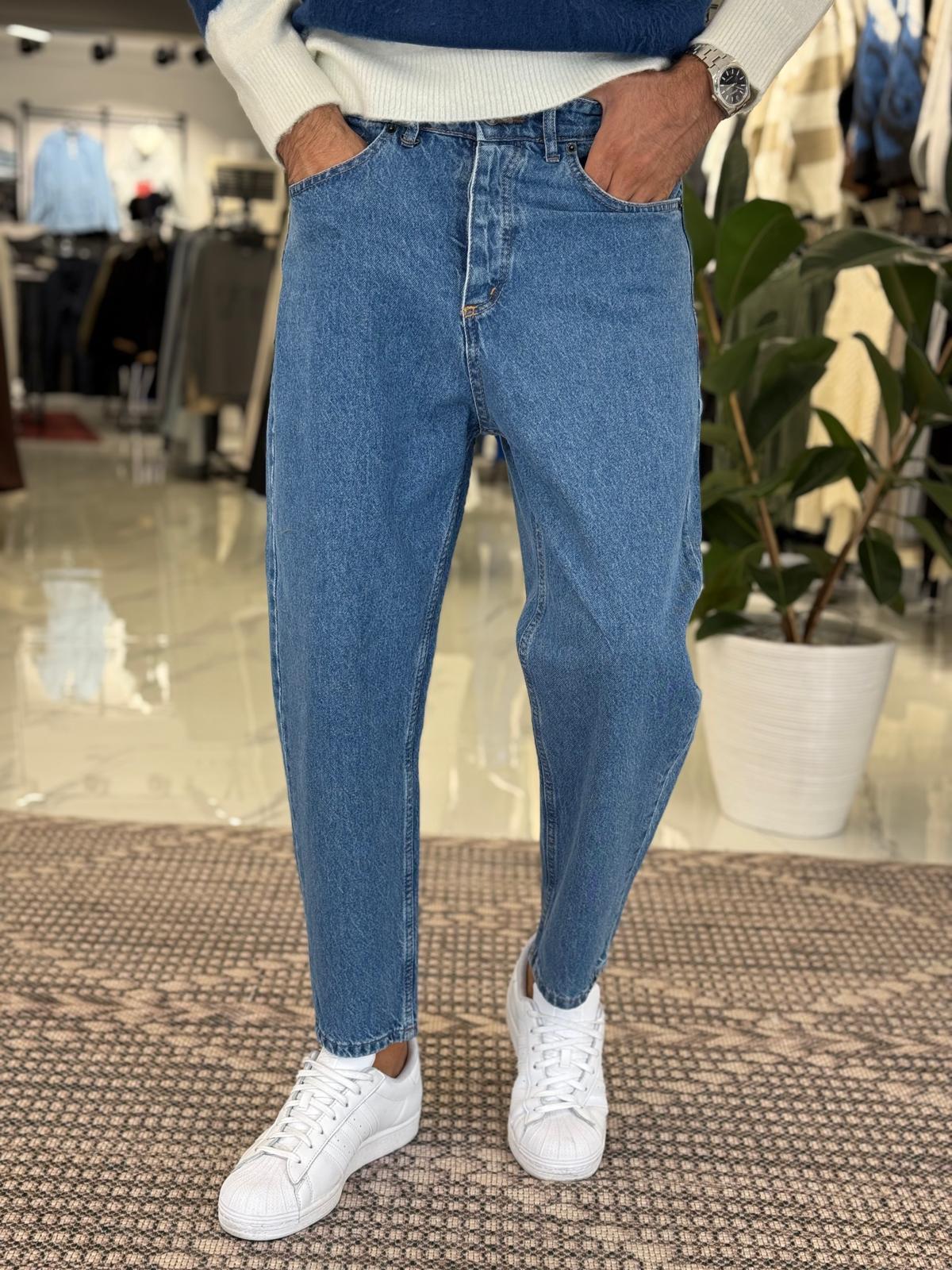 Boyfriend Jean Pantolon Mavi