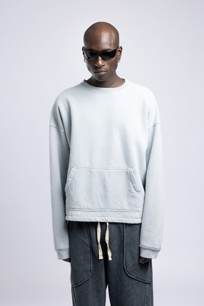 Kanguru Cepli Oversize Sweatshirt Gri