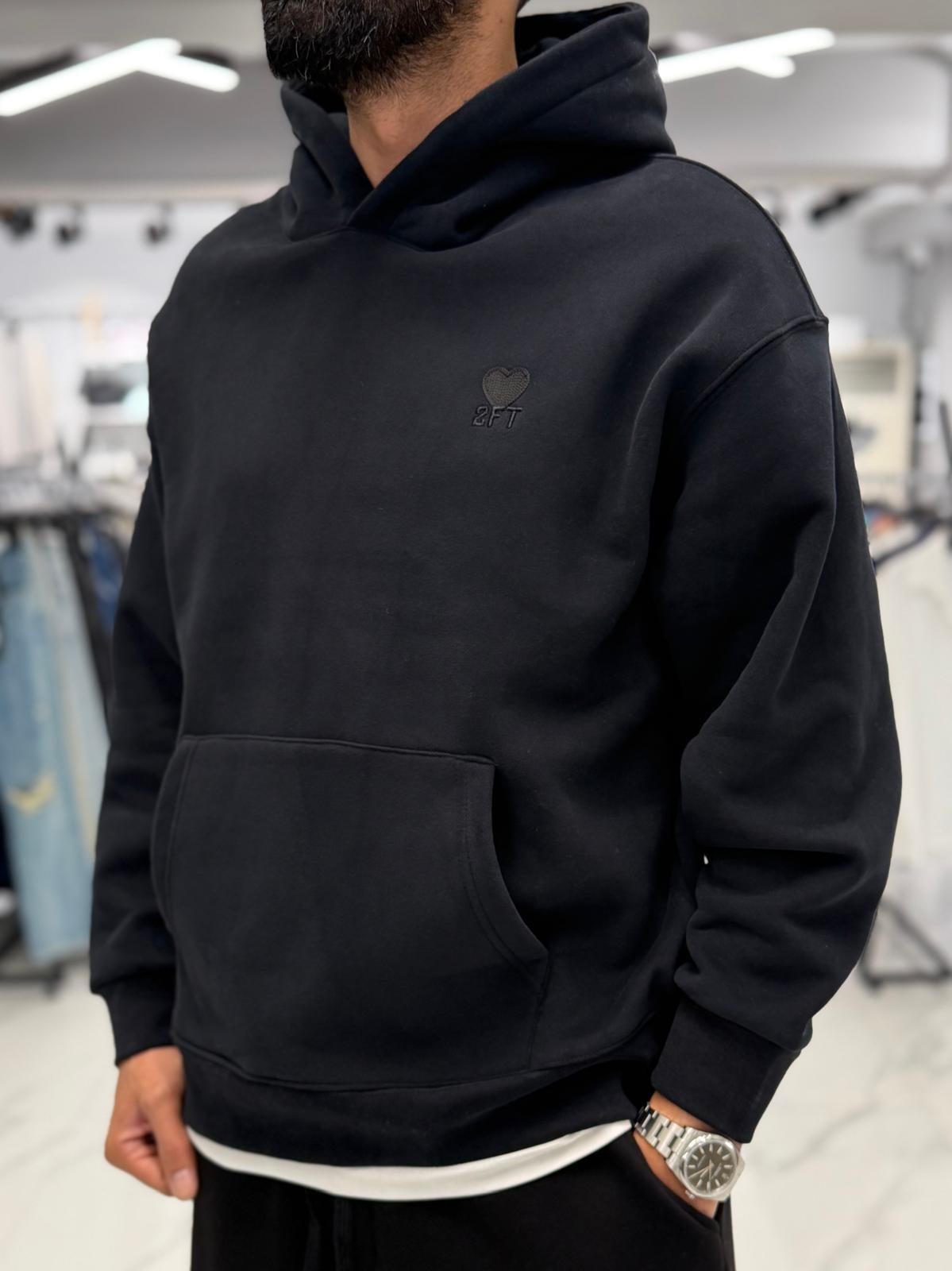 Kapüşonlu Sweat Siyah