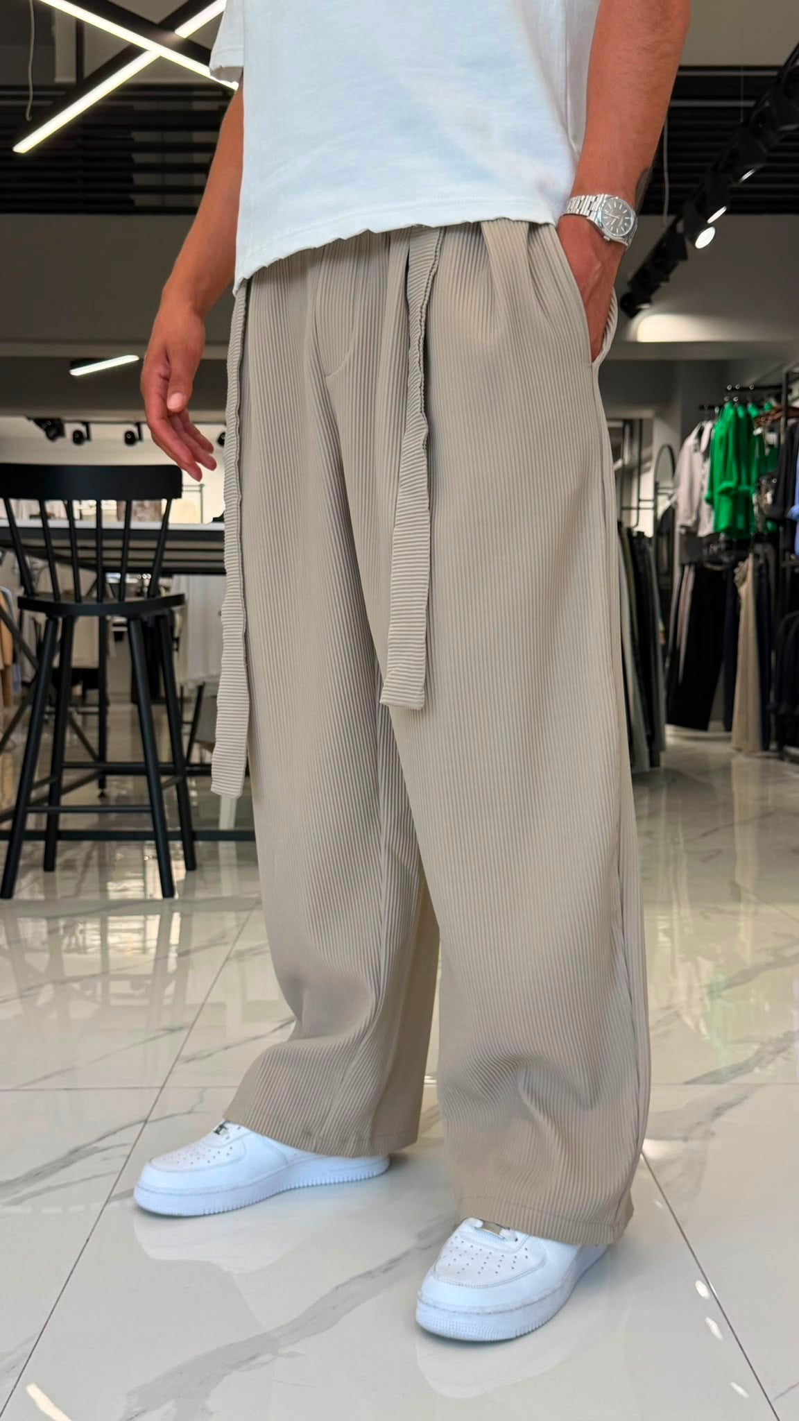 Kore Kesim Premium Pantolon Bej