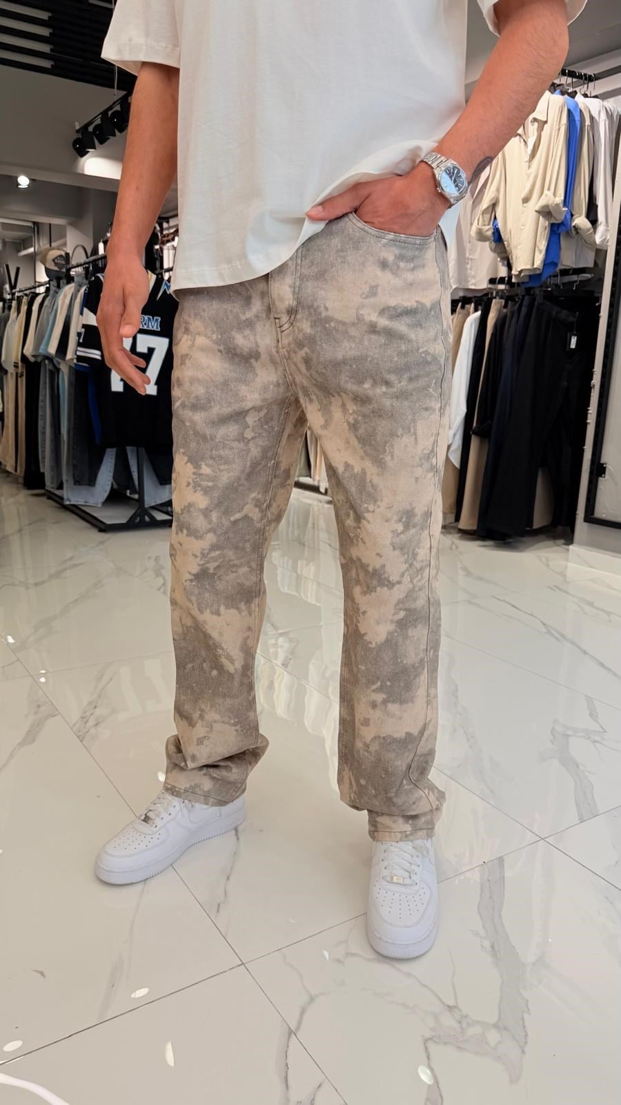 Özel Tasarım Desenli Baggy Pantolon