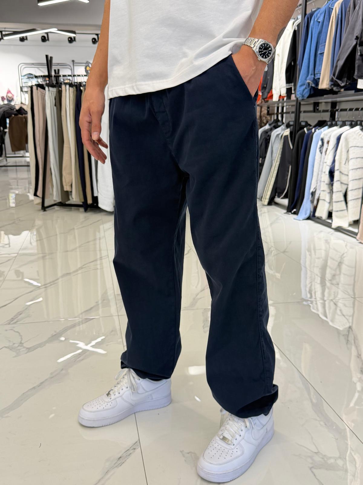 Paça ve Bel Ayarlanabilir Pantolon Lacivert